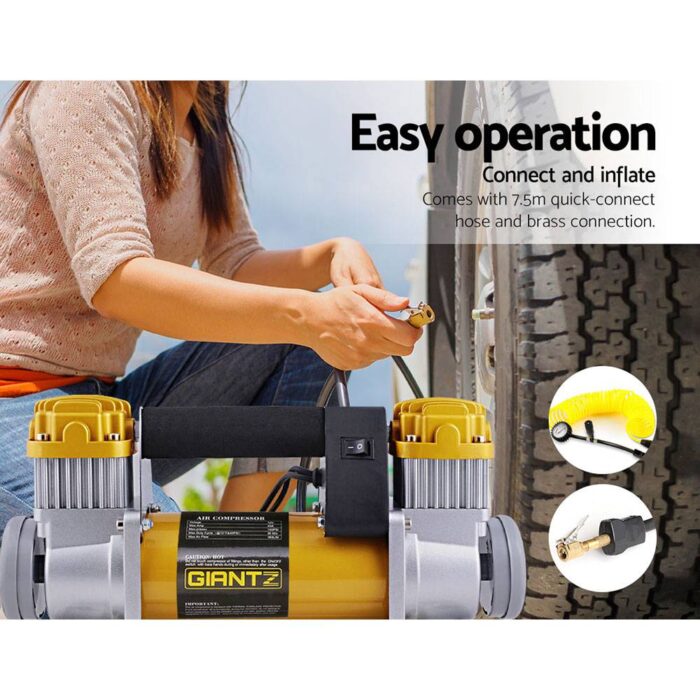 Giantz Air Compressor 12V 4x4 Tyre 200L/MIN Deflator Inflator Car Truck Portable - Image 4