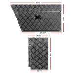 Giantz Aluminium Ute Tool Box Pair of Toolbox Tray Vehicle Storage Lock - Image 3
