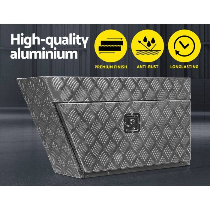 Giantz Aluminium Ute Tool Box Pair of Toolbox Tray Vehicle Storage Lock - Image 4