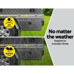 Giantz Aluminium Ute Tool Box Pair of Toolbox Tray Vehicle Storage Lock - Image 5