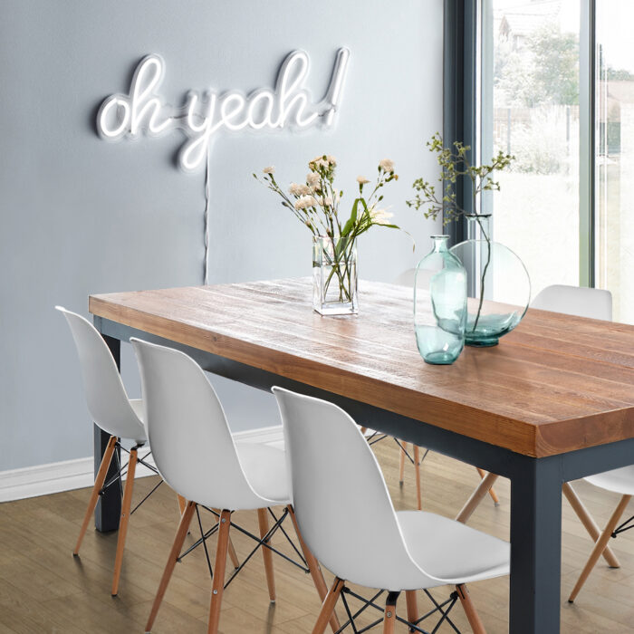 Artiss Set of 4 Retro Beech Wood Dining Chair - White - Image 8