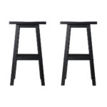Artiss Bar Stools Kitchen Counter Stools Wooden Chairs Black x2 - Image 5