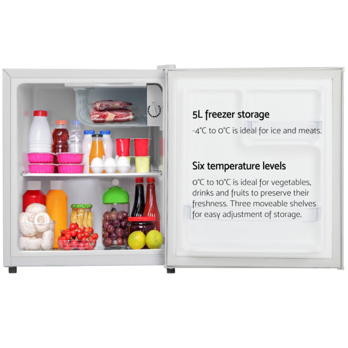 Devanti 48L Bar Fridge White - Image 5