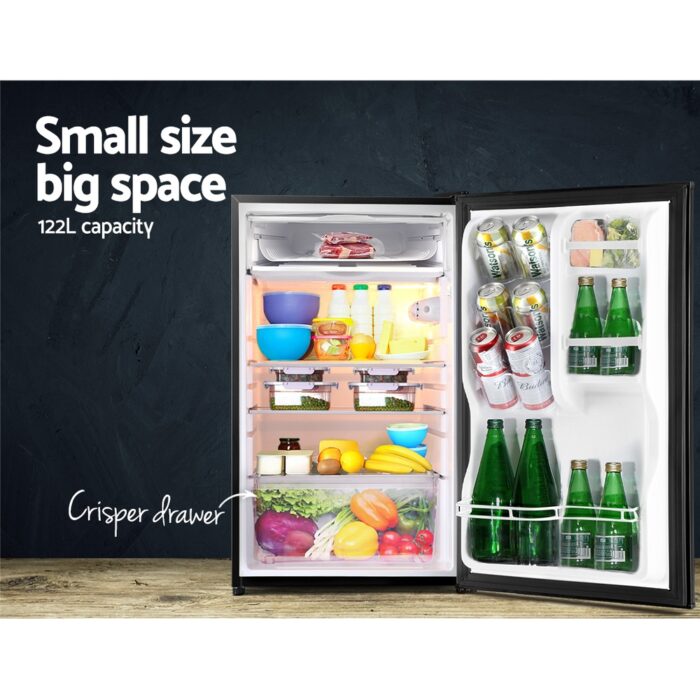 Devanti 122L Bar Fridge - Black - Image 5