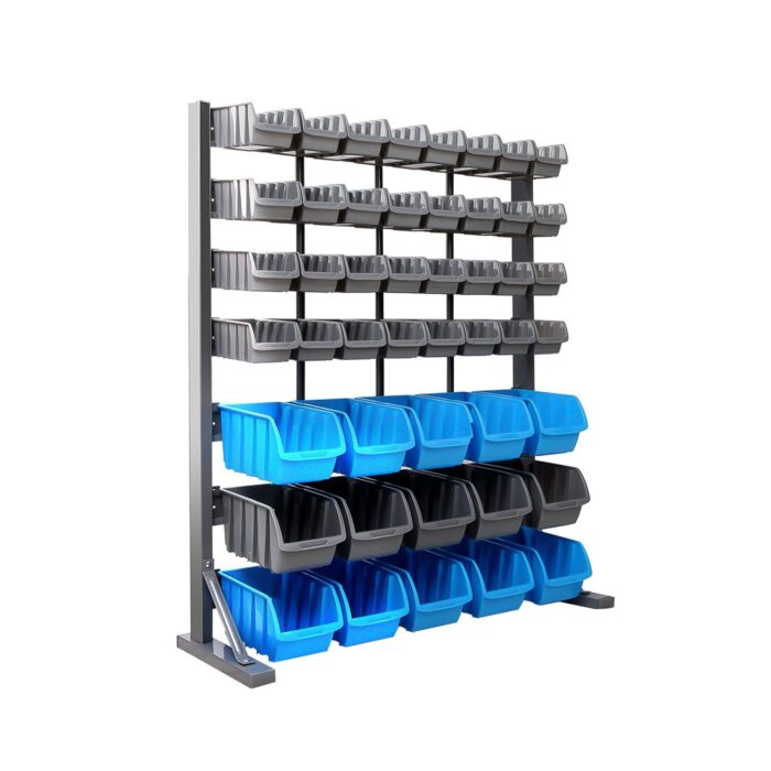 Giantz 47 Storage Bin Rack Wall Mounted Steel Stand - Image 2
