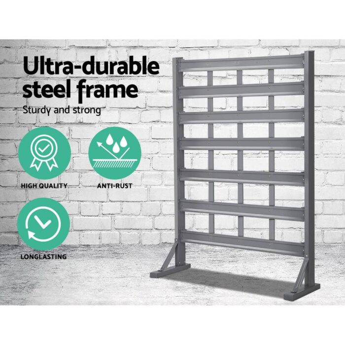 Giantz 47 Storage Bin Rack Wall Mounted Steel Stand - Image 5