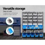 Giantz 47 Storage Bin Rack Wall Mounted Steel Stand - Image 6