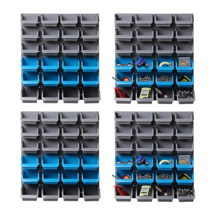 Giantz 96 Storage Bin Rack Wall Mounted - Image 2
