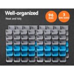 Giantz 96 Storage Bin Rack Wall Mounted - Image 6