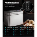 Devanti Bread Maker Machine Automatic Bakehouse Home Stainless Steel Baker Oven - Image 4