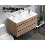 Cefito Vanity Unit 915mm with Basin Oak - Image 5