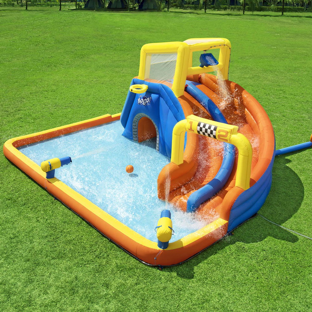 Bestway Inflatable Water Slide Jumping Castle Double Slides for Pool Playground Bestway Water Slide 551x502x265cm Kids Play Park Inflatable Swimming Pool - Image 1