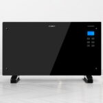 Devanti 2000W Portable Electric Panel Heater - Black Glass