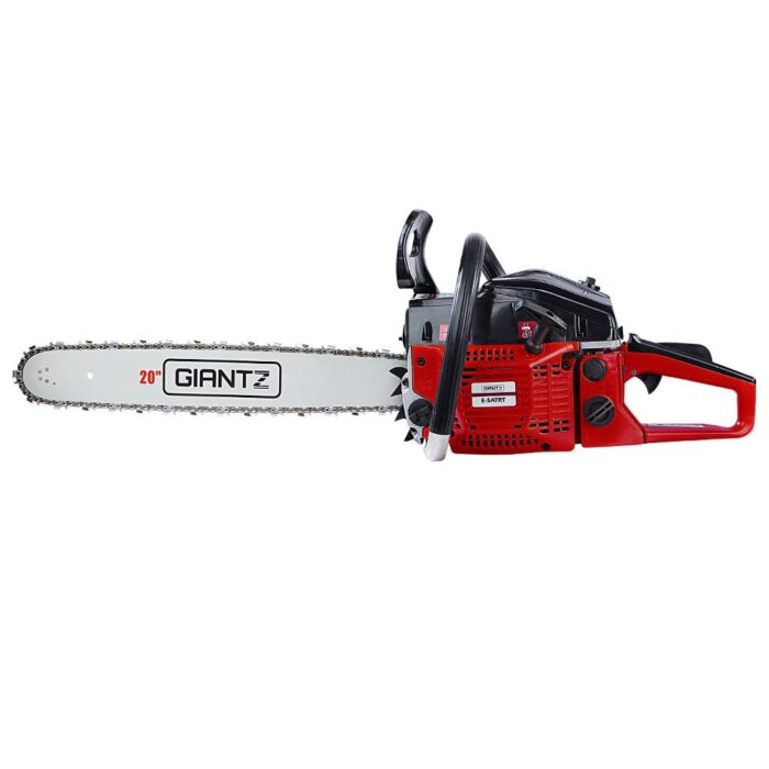 GIANTZ 52CC Petrol Commercial Chainsaw Chain Saw Bar E-Start Black - Image 4