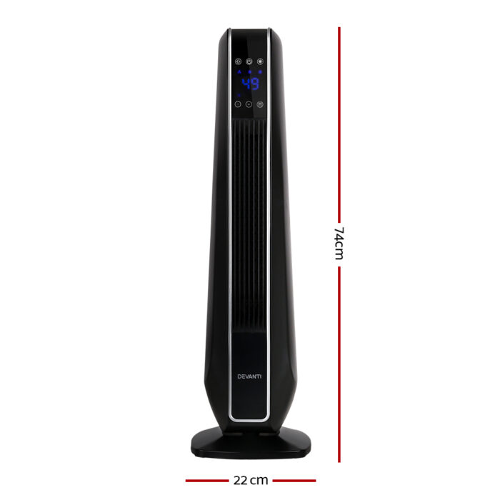 Devanti Electric Ceramic Tower Heater 2400W - Image 3