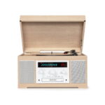 Crosley Hadyn 5-in-1 Entertainment Center in Light Wood Finish