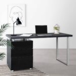 Artiss Computer Desk Drawer Black 140CM
