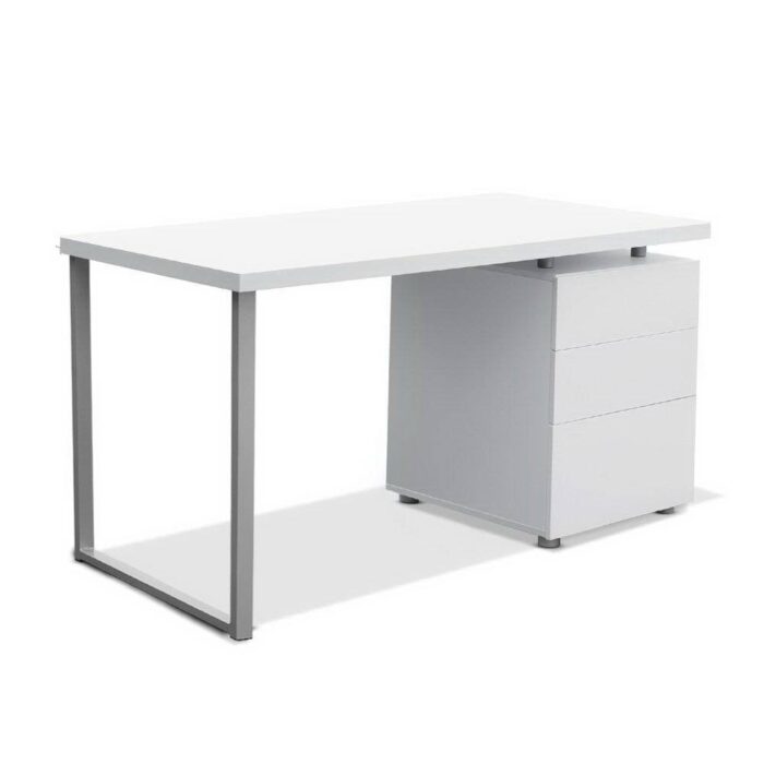 Artiss Computer Desk Drawer White 140CM - Image 2