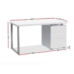 Artiss Computer Desk Drawer White 140CM - Image 3