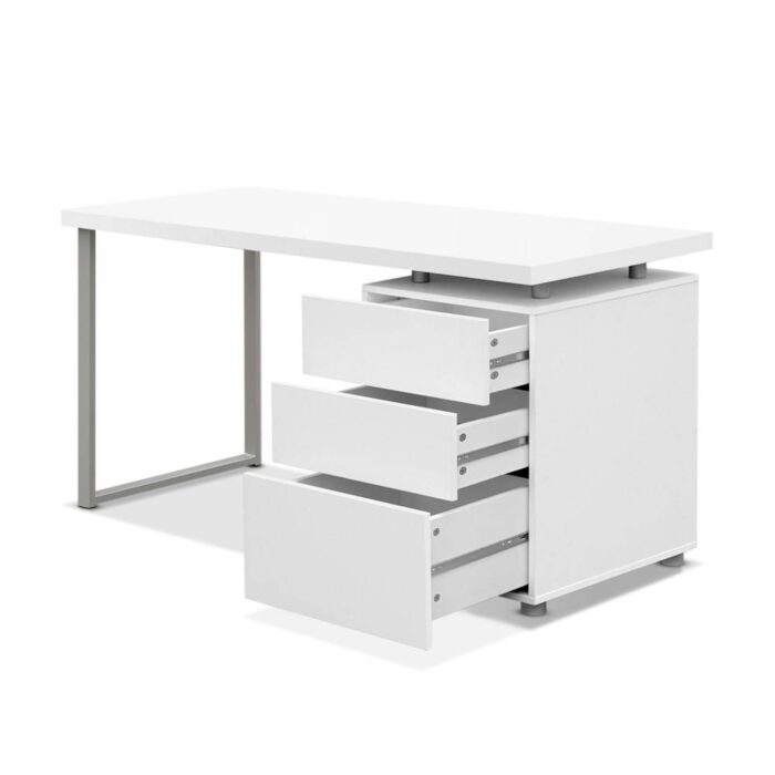 Artiss Computer Desk Drawer White 140CM - Image 4
