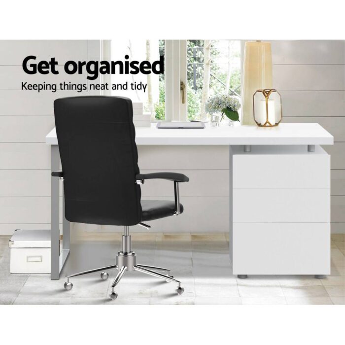 Artiss Computer Desk Drawer White 140CM - Image 5