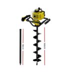 Giantz 90CC Post Hole Digger 200mm Petrol Drill Auger Extension Bits - Image 3