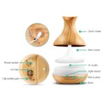 Devanti Aroma Diffuser Aromatherapy Light Wood 400ml - Image 4