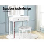 Artiss Dressing Table Stool Mirror Drawer Makeup Jewellery Cabinet Organizer - Image 7