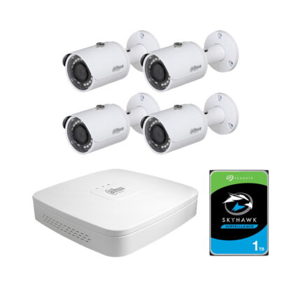Dahua 4 Channel 4MP Mini-Bullet Camera Bundle With NVR + 1TB HDD