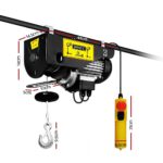 Giantz Electric Hoist Winch 400/800KG Cable 18M Rope Tool Remote Chain Lifting - Image 3