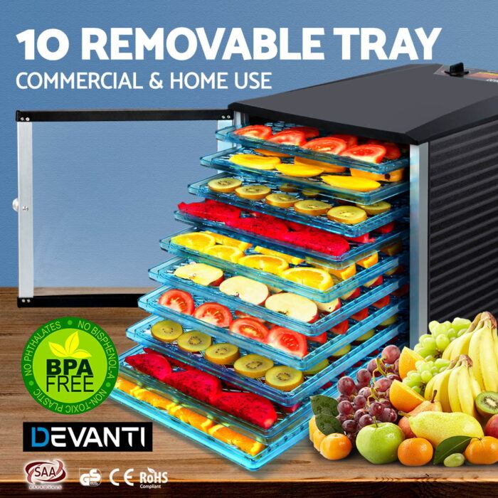 Devanti 10 Trays Food Dehydrator - Image 5