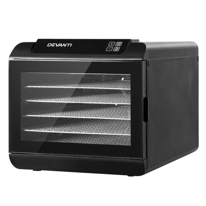 Devanti 6 Trays Food Dehydrator Stainless Steel Tray - Image 2