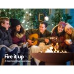 Grillz Fire Pit Bowl Cast Iron Rustic 80cm - Image 2