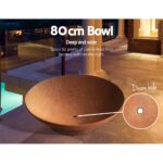 Grillz Fire Pit Bowl Cast Iron Rustic 80cm - Image 4