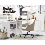 Artiss Computer Desk Bookshelf White 130CM - Image 3