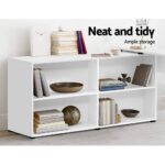 Artiss Computer Desk Bookshelf White 130CM - Image 4