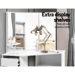 Artiss Dressing Table Stool Set Corner 5 Drawers White - Image 6