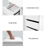 Artiss Dressing Table Stool Set Corner 5 Drawers White - Image 7