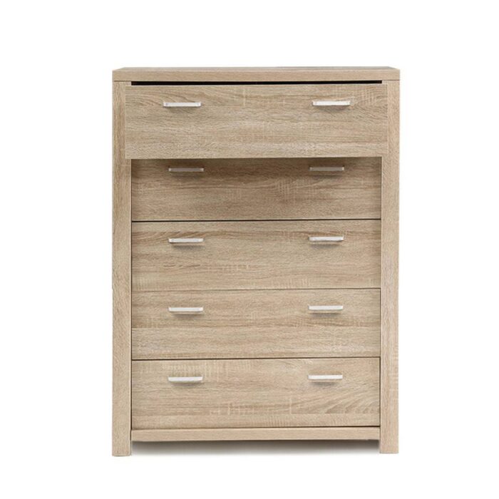 Artiss 5 Chest of Drawers - MAXI Pine - Image 4