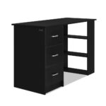Artiss Computer Desk Drawer Shelf Cabinet Black 120CM - Image 4
