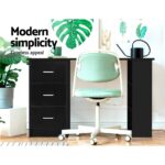 Artiss Computer Desk Drawer Shelf Cabinet Black 120CM - Image 5
