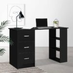 Artiss Computer Desk Drawer Shelf Cabinet Black 120CM