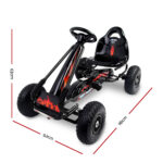 Rigo Kids Pedal Go Kart Ride On Toys Racing Car Rubber Tyre Black - Image 3