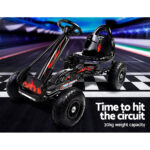 Rigo Kids Pedal Go Kart Ride On Toys Racing Car Rubber Tyre Black - Image 7