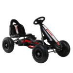 Rigo Kids Pedal Go Kart Car Ride On Toys Racing Bike Rubber Tyre Adjustable Seat - Image 2