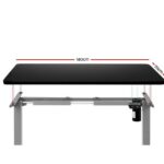 Artiss Standing Desk Adjustable Height Desk Electric Motorised Grey Frame Black Desk Top 140cm - Image 4