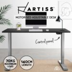 Artiss Standing Desk Adjustable Height Desk Electric Motorised Grey Frame Black Desk Top 140cm - Image 5