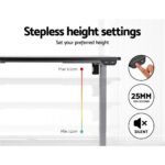 Artiss Standing Desk Adjustable Height Desk Electric Motorised Grey Frame Black Desk Top 140cm - Image 6