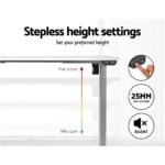 Artiss Standing Desk Adjustable Height Desk Electric Motorised Grey Frame White Desk Top 140cm - Image 6