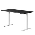 Artiss Standing Desk Adjustable Height Desk Electric Motorised White Frame Black Desk Top 120cm - Image 2